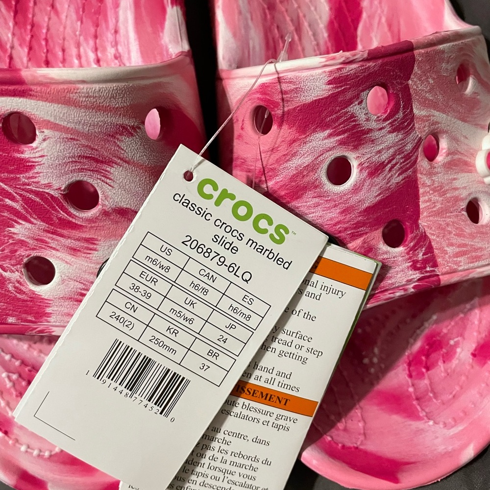 Pink Tie-Dye Crocs